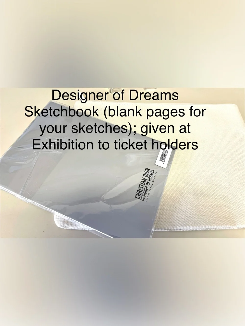 Dior 2Pc New Cosmetic Bag & Sketchbook-from Designer of Dreams Exhibition